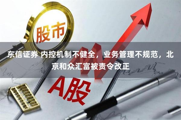 东信证券 内控机制不健全，业务管理不规范，北京和众汇富被责令改正